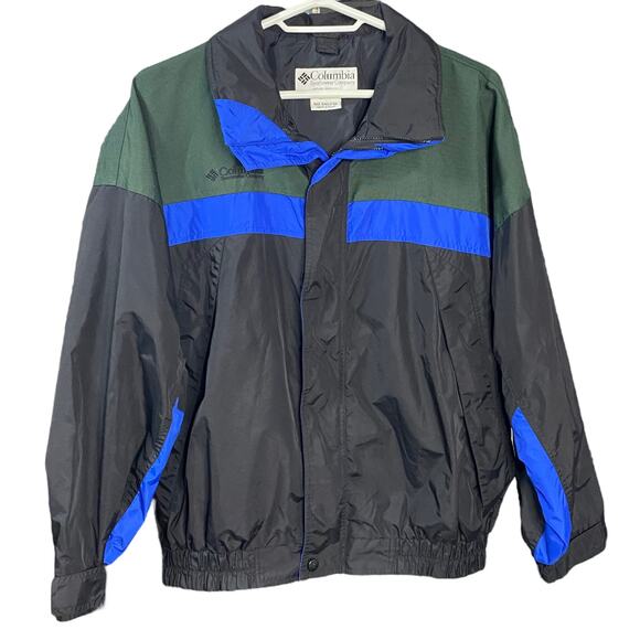 90s Y2K Columbia Bugaboo Winter Jacket Men's Large Black Blue Green - Picture 2 of 8